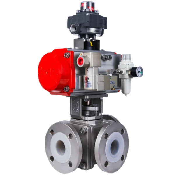 FEP Lined Pneumatic Way Reversing Ball Valve ZPRF()