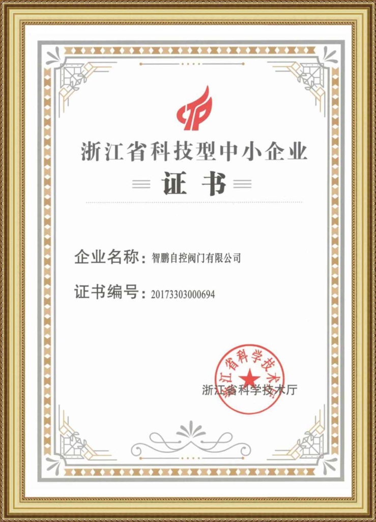 High Tech Enterprise Certificate Of Zhejiang Province