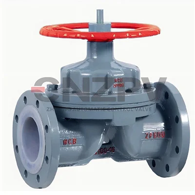 cnzpv manually operated fluorine lined diaphragm valve